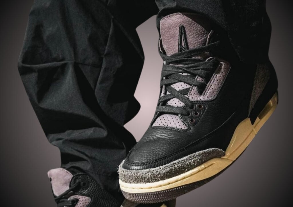 A Ma Maniere Air Jordan 3 Black Flat Pewter Violet Ore On-Feet FZ4811-001