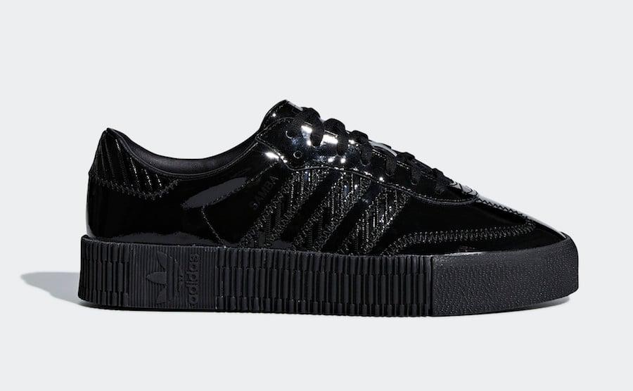 adidas Samba Rose Features Black Patent