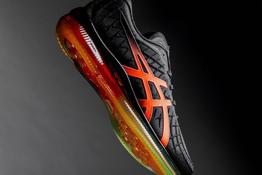 ASICS Gel Quantum in Infinity Black and Shocking Orange