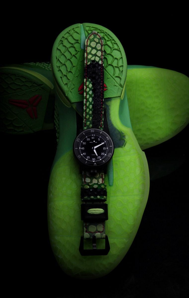 Custom Sneaker Watch Inspired by Nike Kobe VI (6) ‘Grinch’