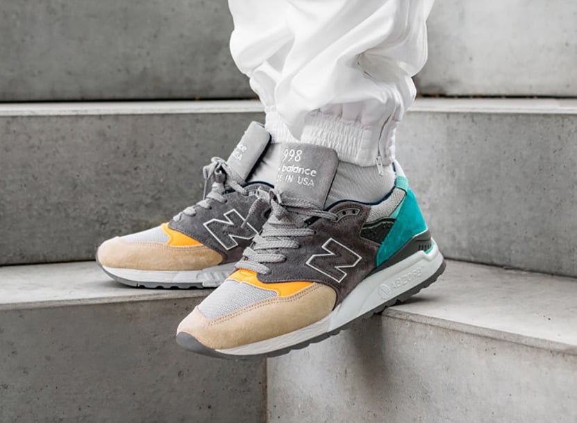 New Balance 998 in Sand and Aqua