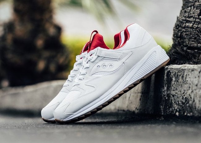 Saucony Grid 8500 in White and Red