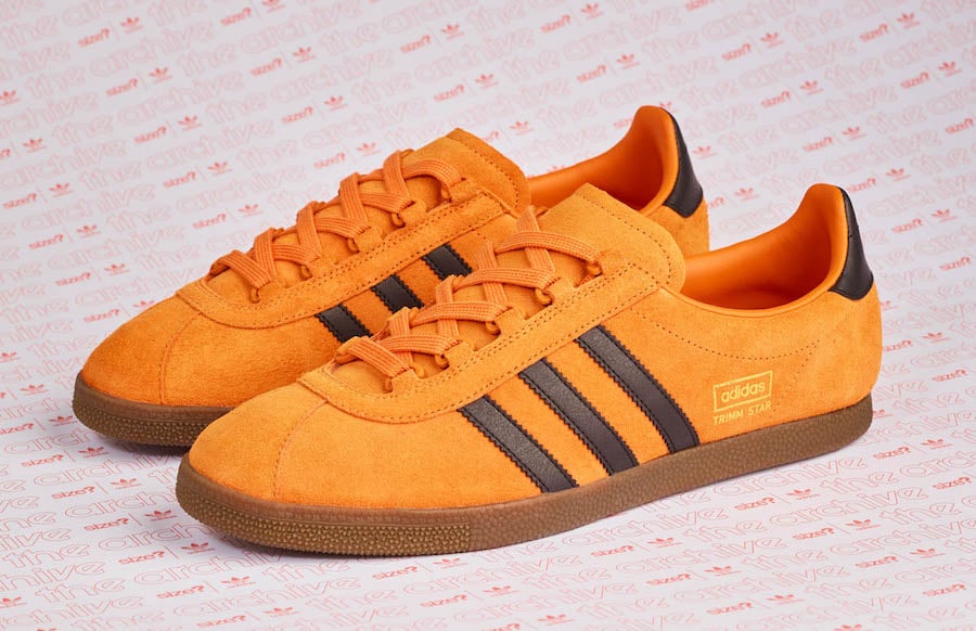 size? Exclusive Releasing adidas Trimm Star ‘Pumpkin’